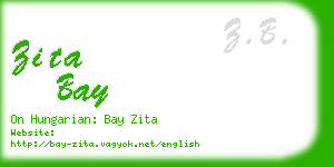 zita bay business card